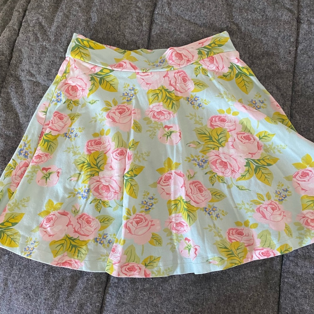 Matilda Jane, size 6, blue floral skirt with built in shorties